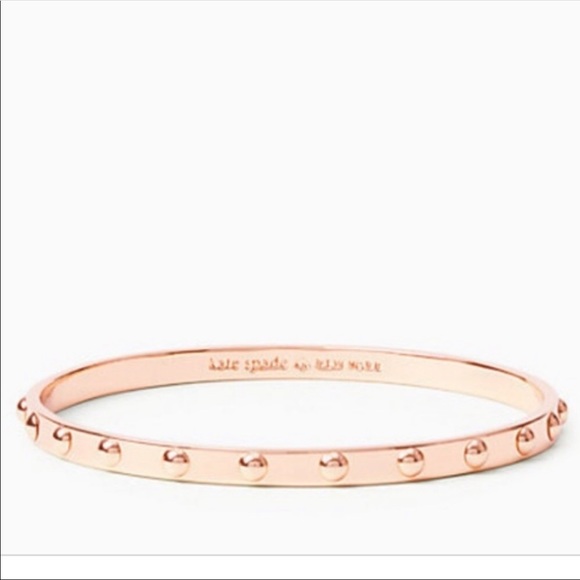 Like new! Kate Spade Thin Ball Bangle in Rose Gold - Picture 2 of 6